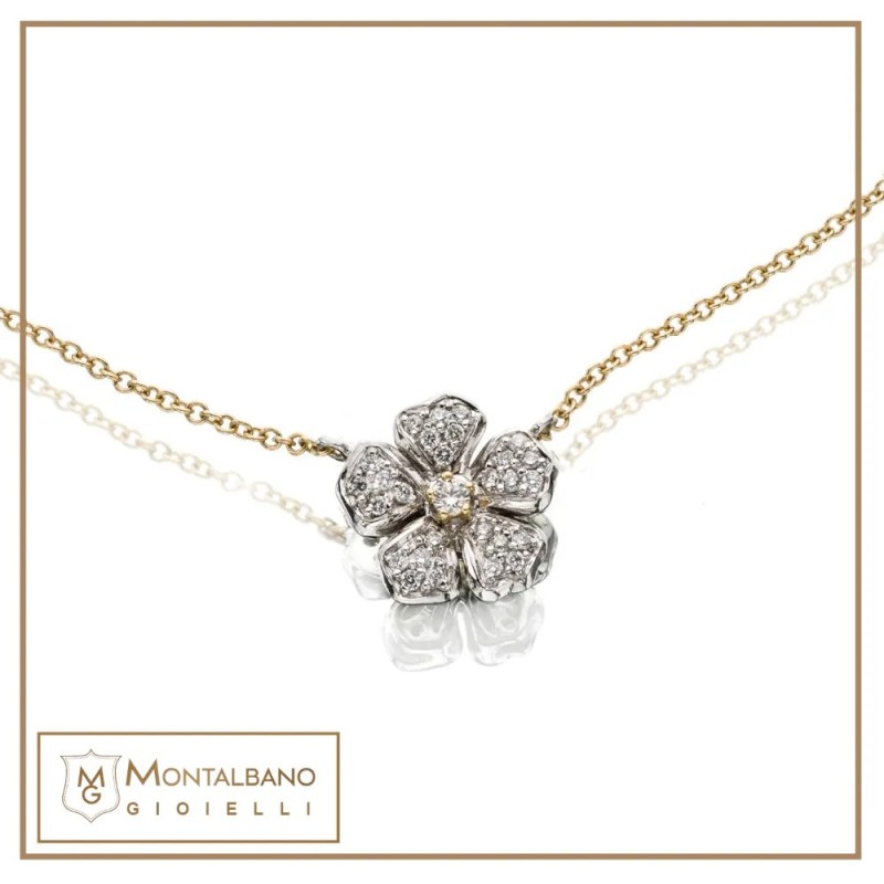 Collana Fiori di pesco fiore medio| Gioielli De Nobili